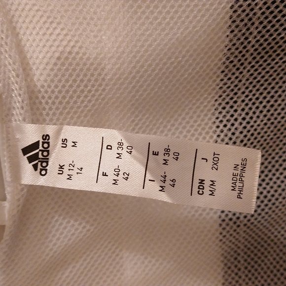 Adidas black and white windbreaker Sz M - Picture 7 of 9